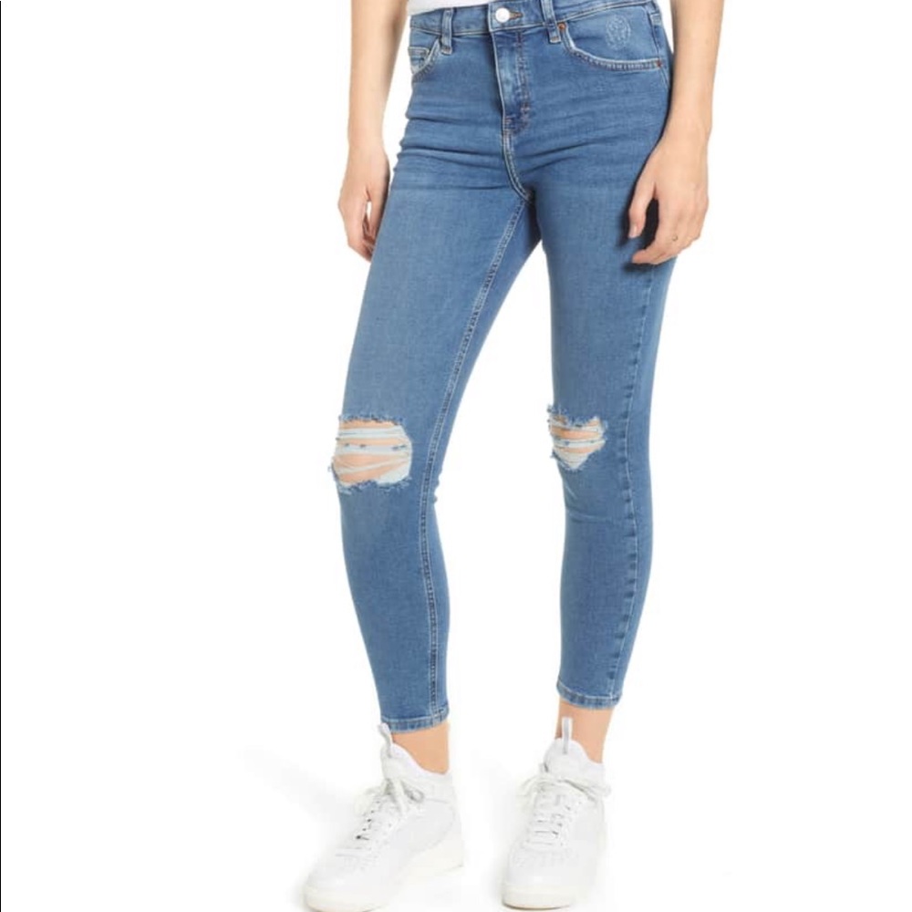 TOPSHOP Jami Ripped Jeans